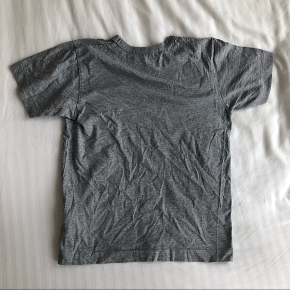 COMME DES GARÇONS PLAY WOMENS GREY DOUBLE HEART T-SHIRT - Picture 5 of 10